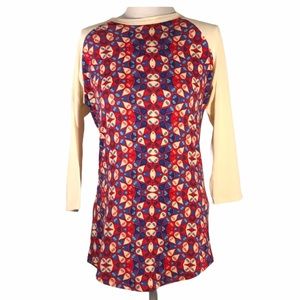 LuLaRoe crew neck 3/4 sleeve Randy T-shirt size x-small